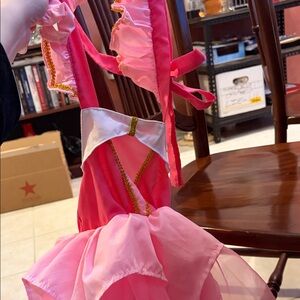 Charming Pink and Gold Kids Dance Costume